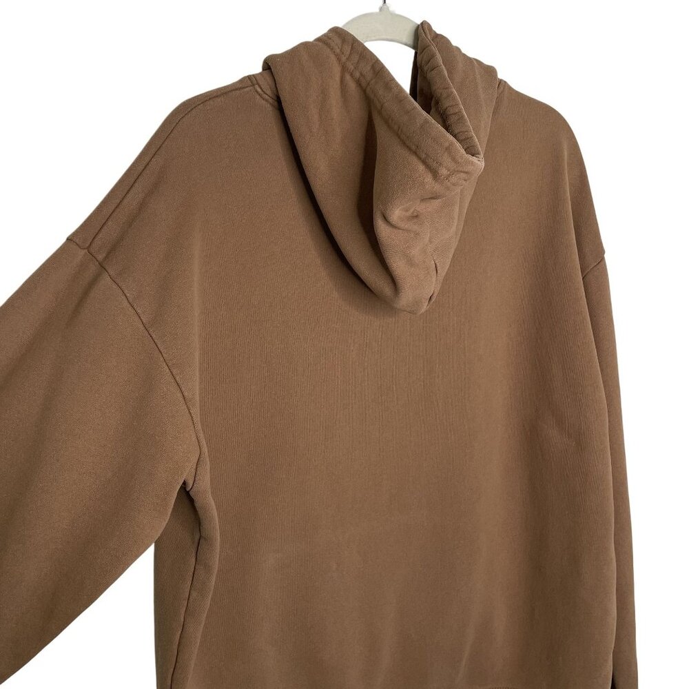 Badwood Unisex Tan Embossed Logo Hoodie, L - Picture 4 of 10